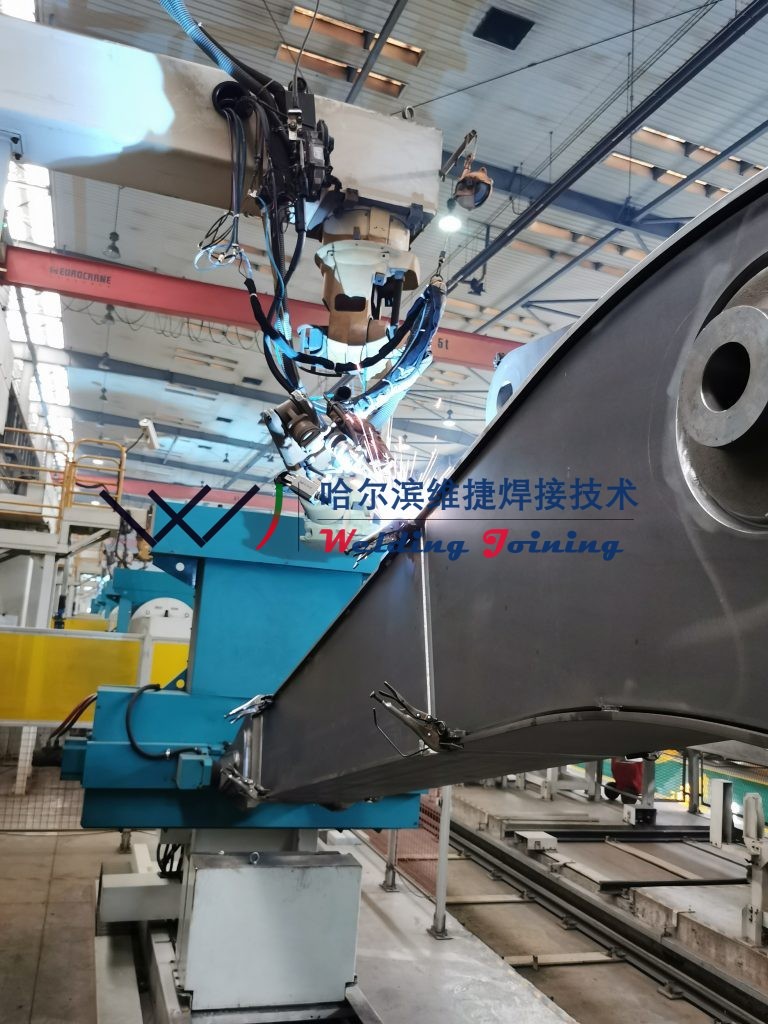 维捷焊接相机用于工程机械的机器人焊接中